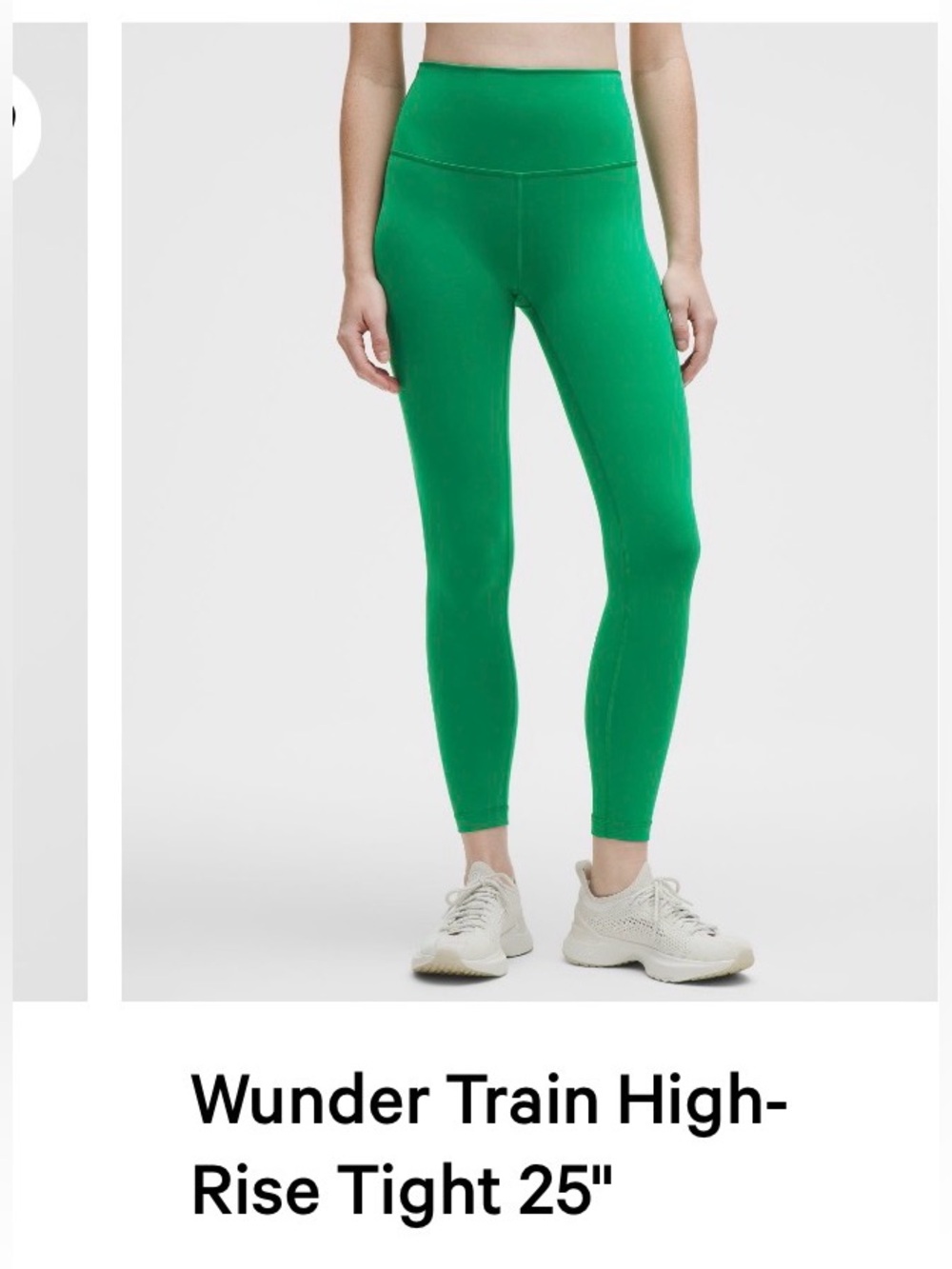 Lululemon Wunder Train High-Rise Legging 25" — Raceway Green
